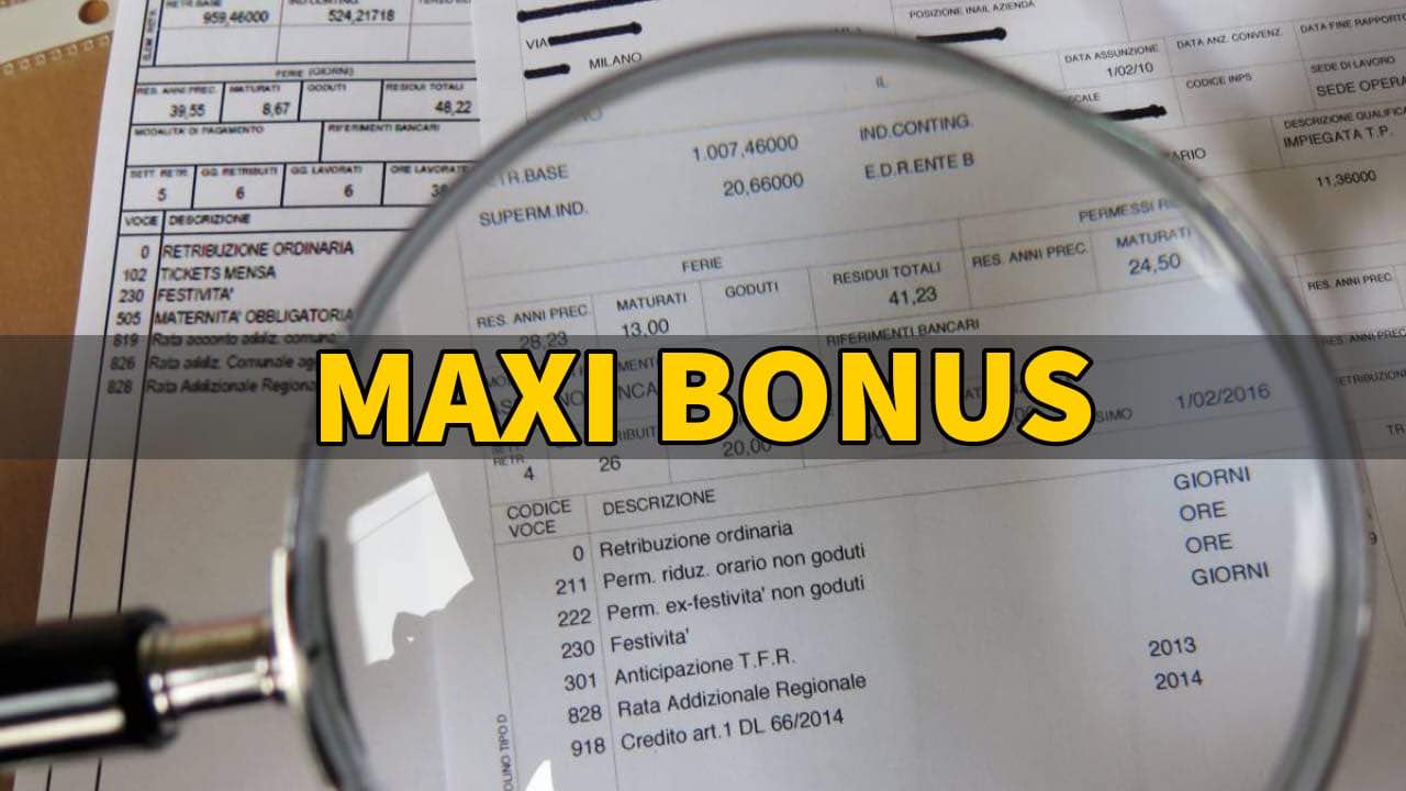 Maxi bonus busta paga