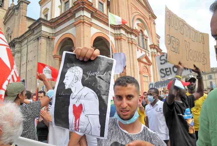 Protesta per l'uccisione di Youns El Boussettaoui 