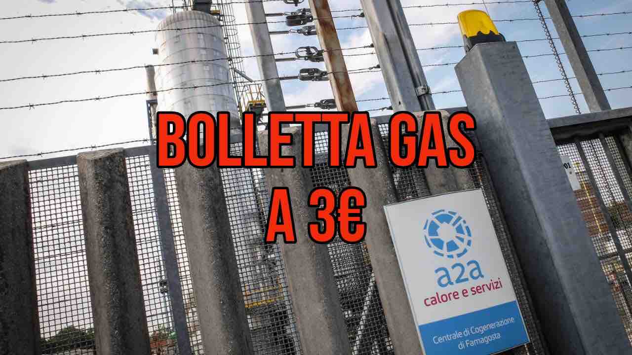 Bolletta gas a 3 euro