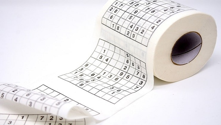 Papier toilette avec sudoku