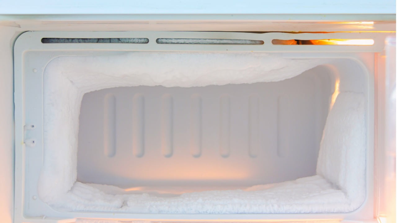 Papel de aluminio en el congelador.