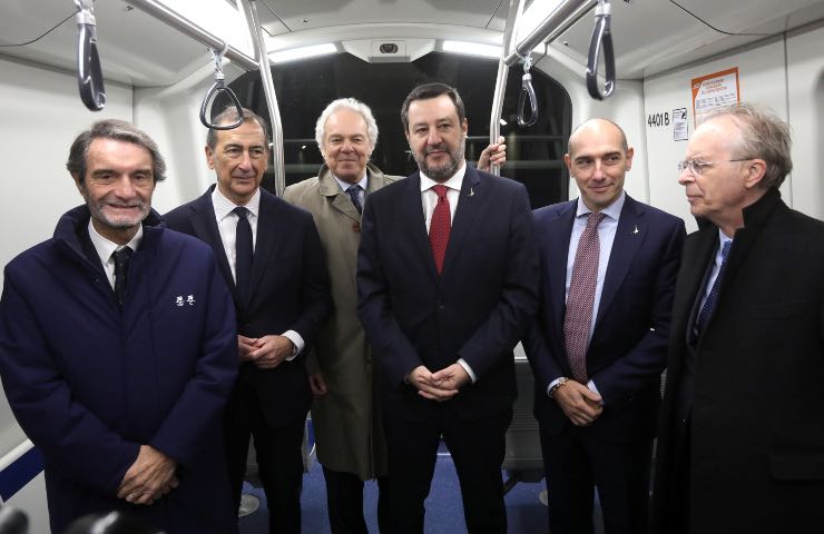 Attilio Fontana, Giuseppe Sala, Pietro Salini, Matteo Salvini, Alessandro Morelli, Milano Renato Saccone.