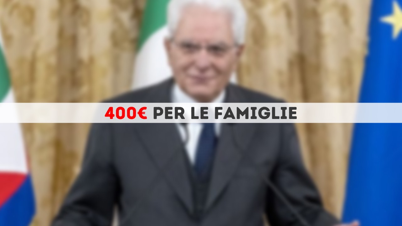 Bonus famiglia 400 euro