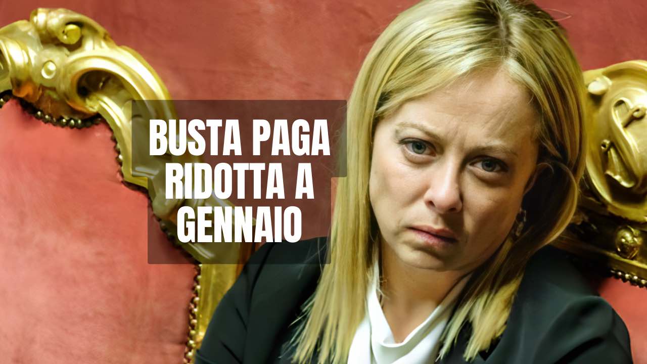 Busta paga ridotta a gennaio