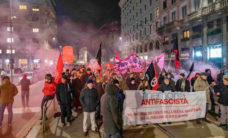 Milano, Corteo antifascista