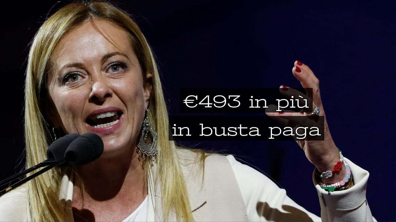 493 euro busta paga 
