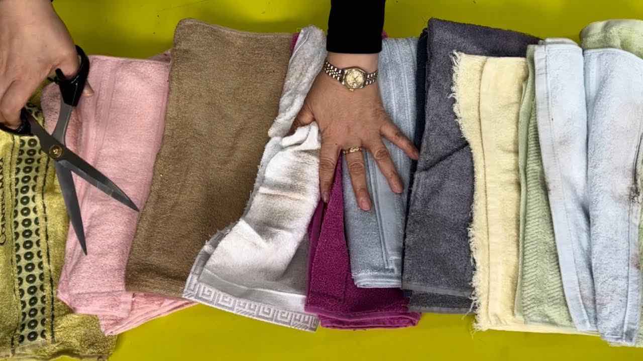 Asciugamani macchiati