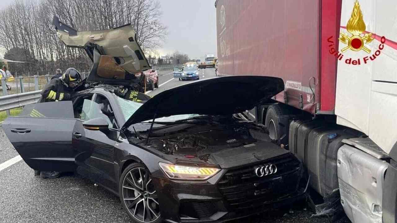 L'Audi incidentata