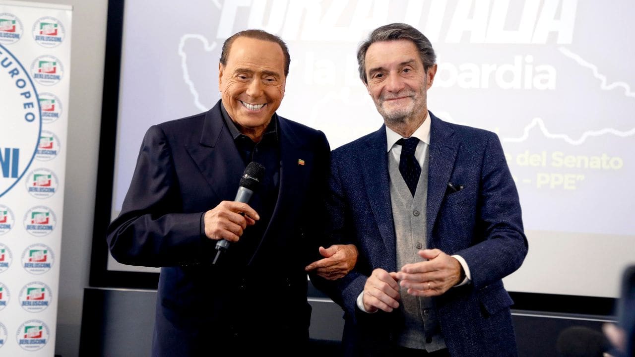 Silvio Berlusconi e Attilio Fontana