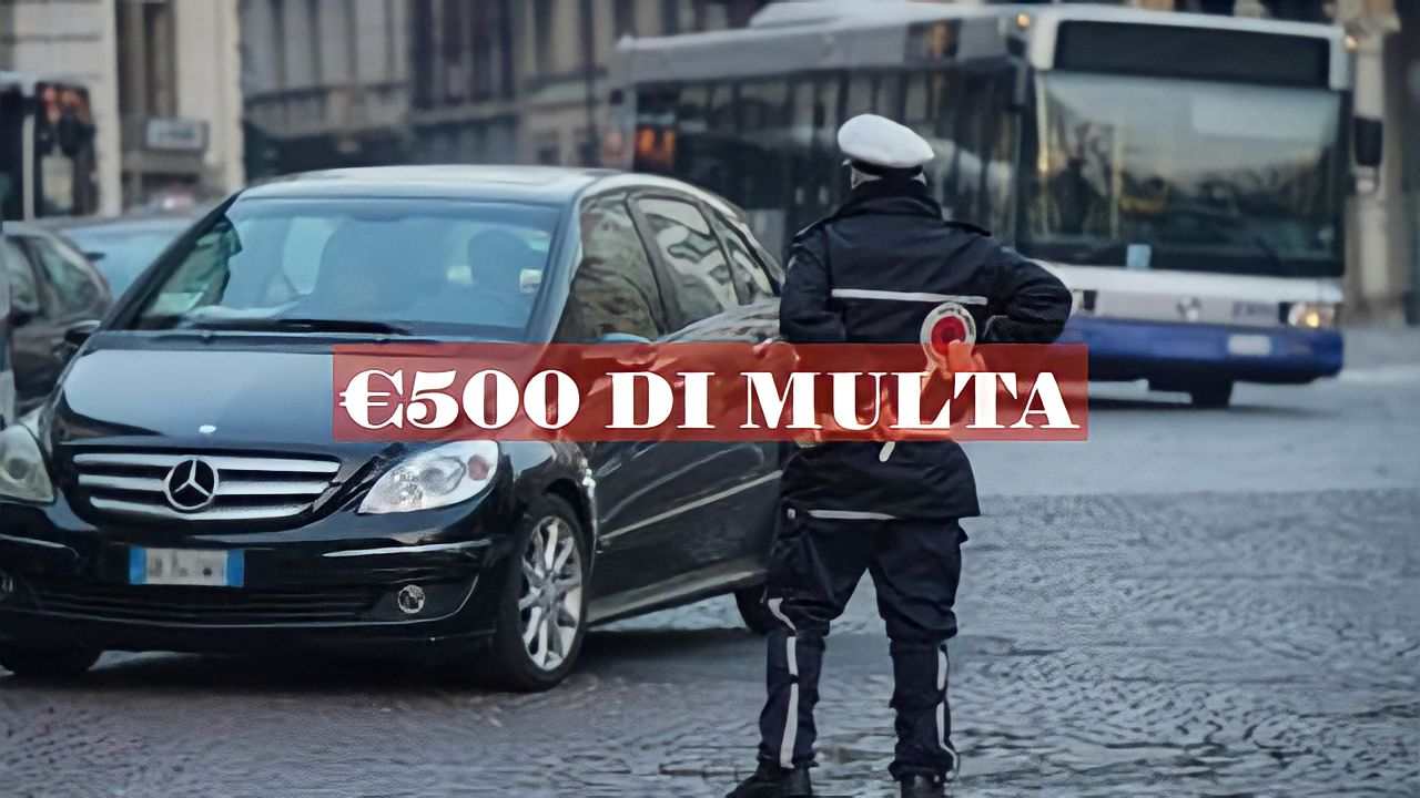 500 euro di multa
