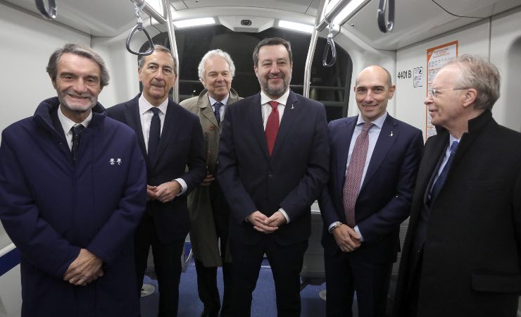 Attilio Fontana,Giuseppe Sala, Pietro Salini, Matteo Salvini, Alessandro Morelli