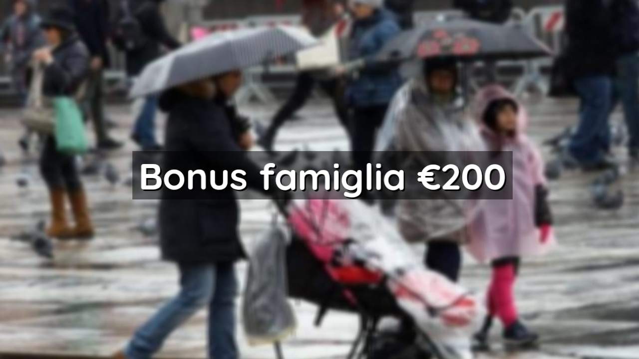 Bonus famiglia 200 euro