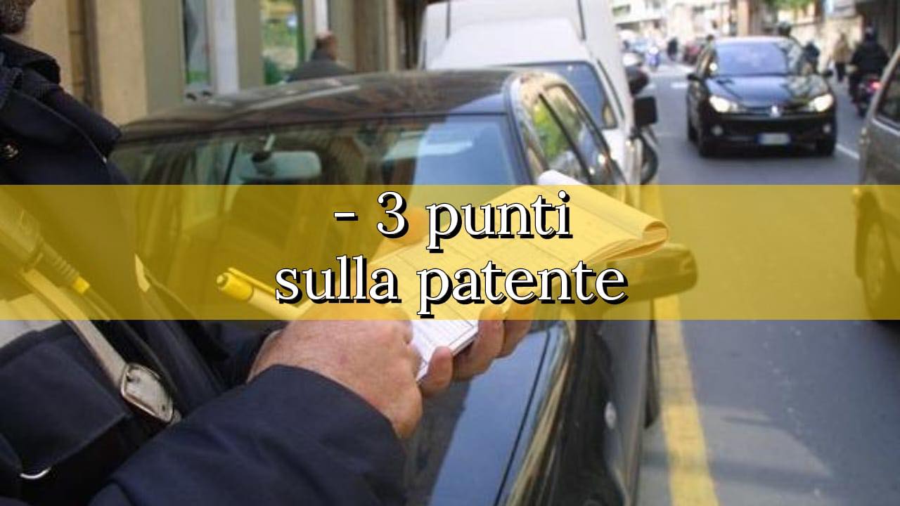 Meno punti sulla patente