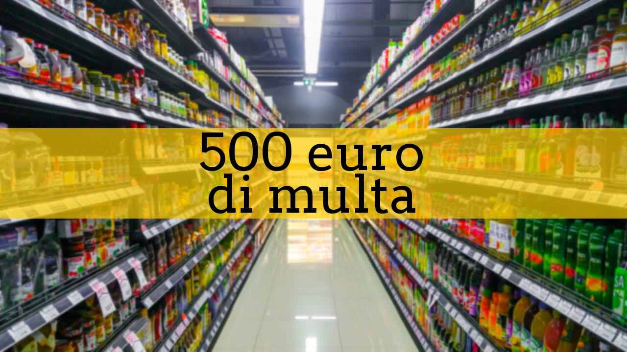 Multa al supermercato