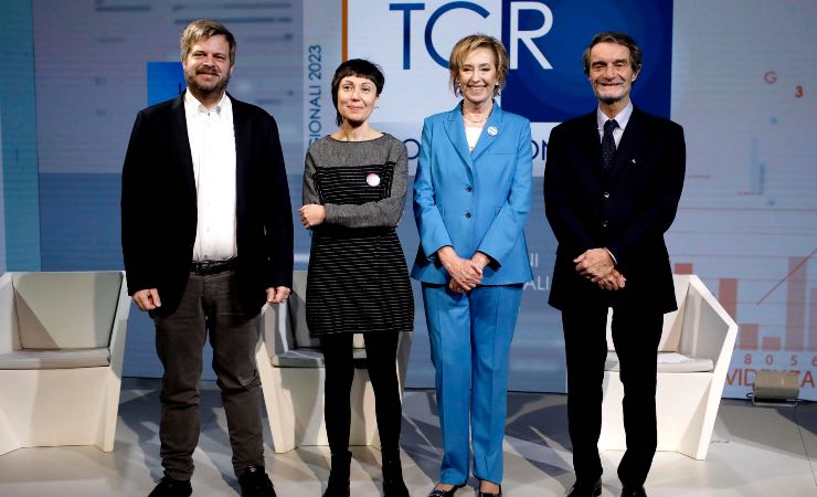 Pierfrancesco Majorino, Mara Ghidorzi, Letizia Moratti e Attilio Fontana