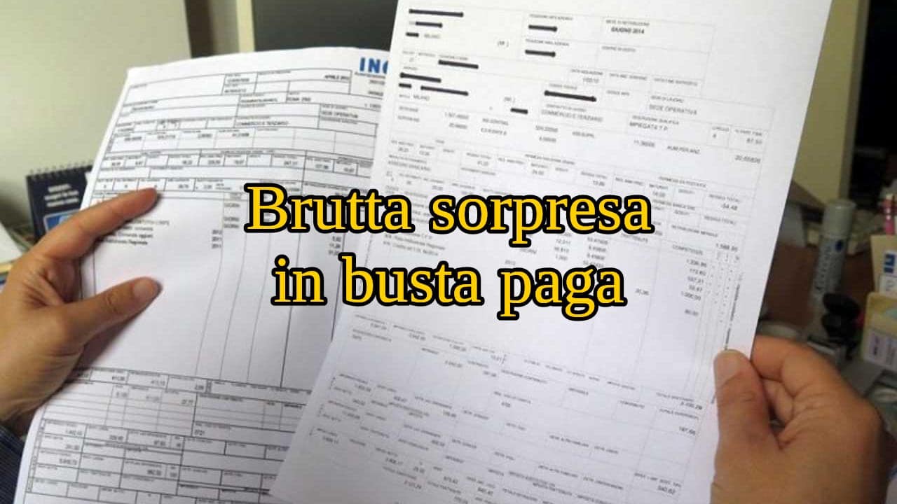 Brutta sorpresa in busta paga