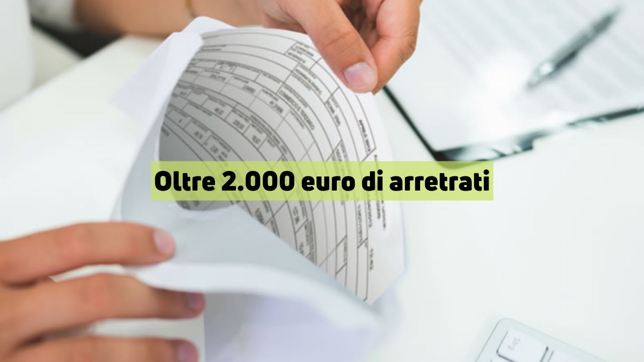 Busta paga con oltre 2.000 euro di arretrati