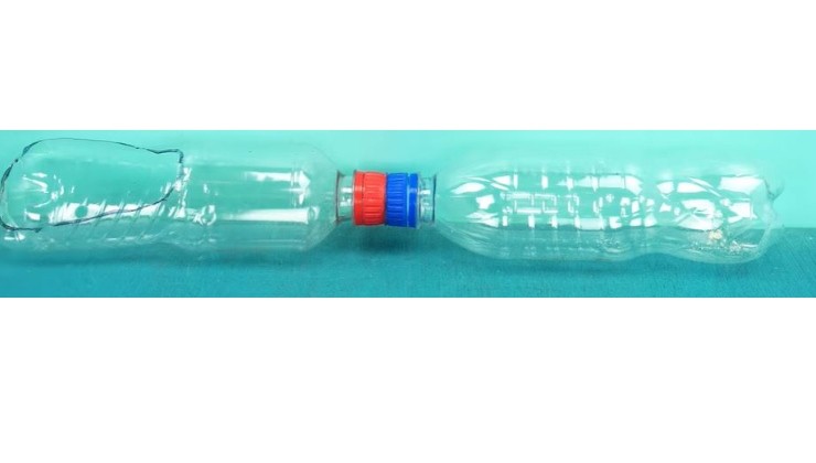 bottiglie di plastica riutilizzate