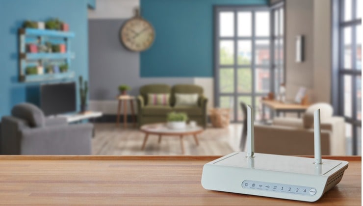 Wi-Fi, modem e router in soggiorno 