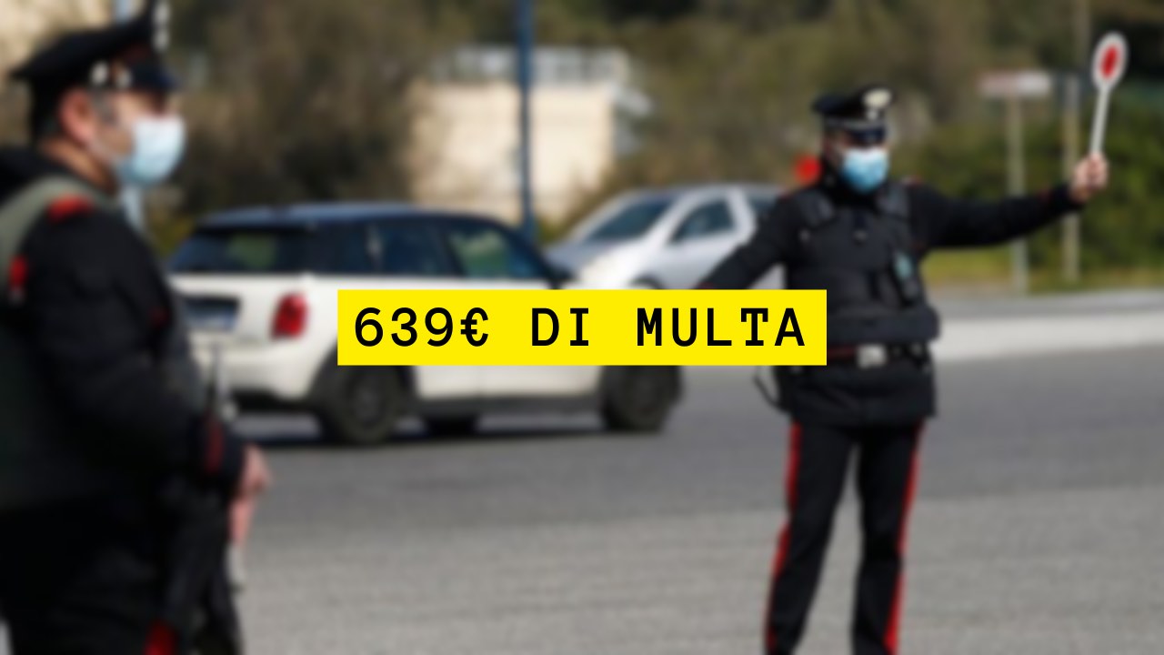 Posto di blocco carabinieri