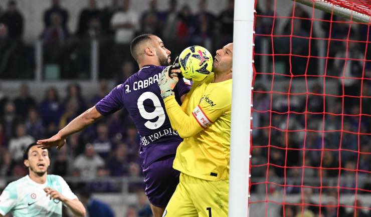 Cabral e Handanovic, Fiorentina-Inter