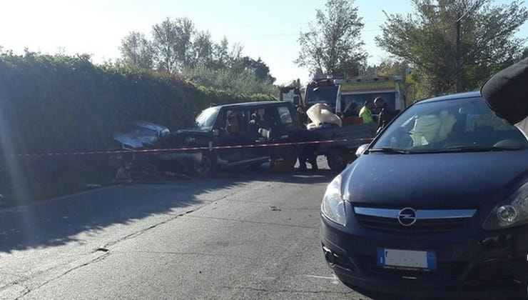 L'auto con cui viaggiava Claudia Feroldi