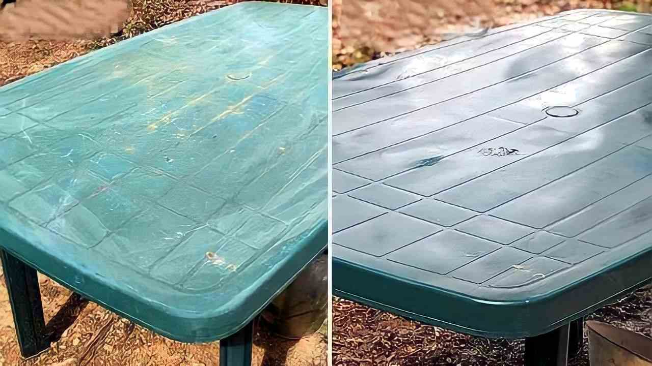 Plastic Garden Table Here’s how to clean it to make it shine again