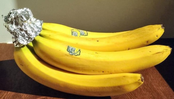 Banana in carta stagnola