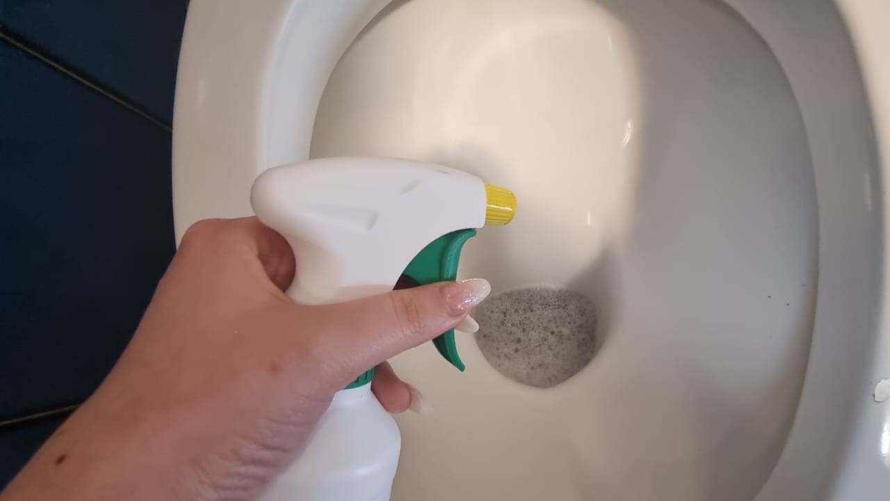 Spray in the toilet