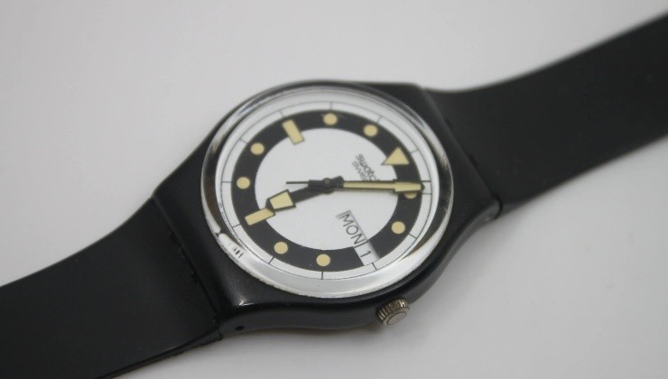 Swatch Gent Black del 1984 - foto Etsy