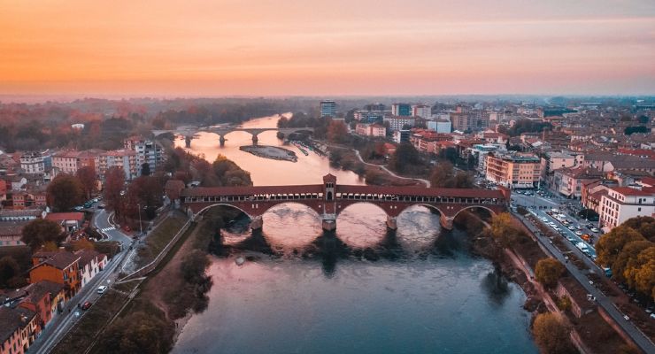 Vista aerea su Pavia