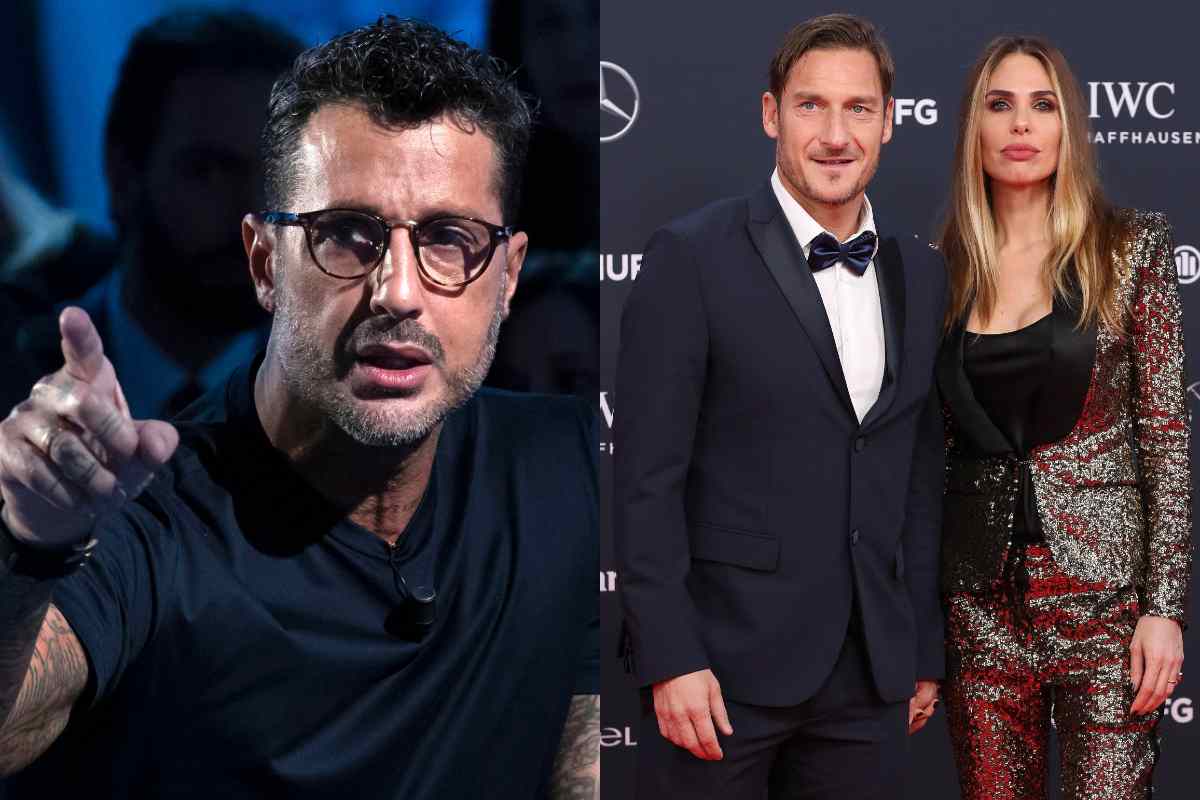 Fabrizio Corona, Francesco Totti e Ilary Blasi.