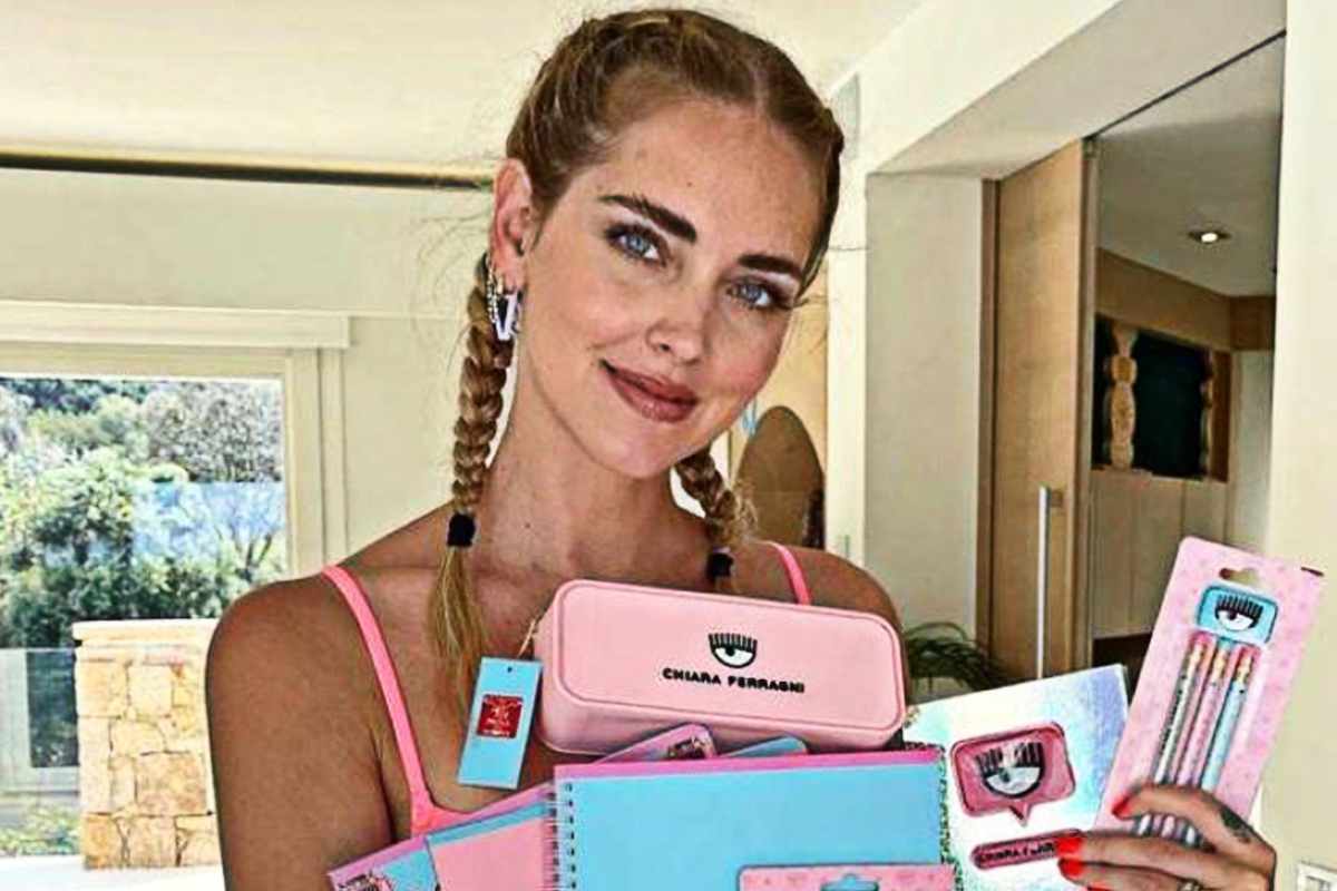 Chiara Ferragni con i prodotti Pigna